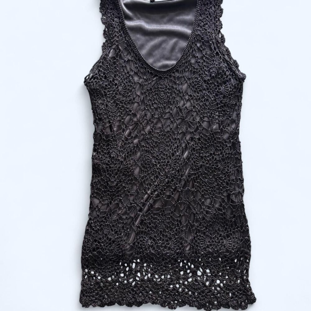 Dressbarn Women's Black and Brown Vest
